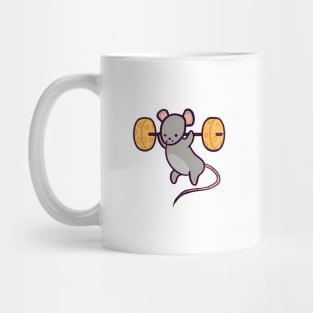 Cute Gym Rat Cheese Squat Mug